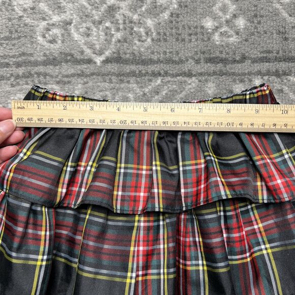 Crewcuts J. Crew Girls Stewart Tartan Plaid Ruffle Skirt Red Black Size XS - Picture 6 of 7